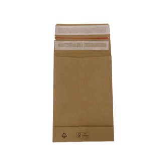 Конверт бумажный для посылок 250х350х50+96мм, 120г/м2, коричневый