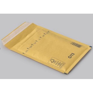 Бумажный конверт с пузырьковой пленкой C/13, 170x225+50(150x215) мм, желтый