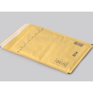 Бумажный конверт с пузырьковой пленкой D/14, 200x275+50(180x265) мм, желтый