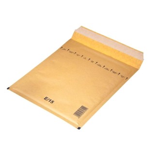 Бумажный конверт с пузырьковой пленкой E/15, 240x275+50(220x265) мм, желтый