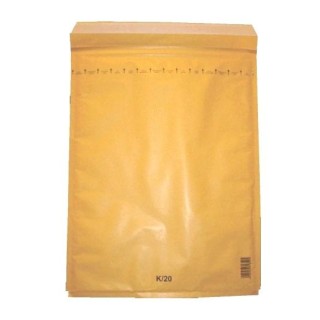 Бумажный конверт с пузырьковой пленкой K/20, 370x480+50(350x470) мм, желтый