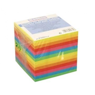 Бумага для заметок DONAU, сменный блок, 90x90мм, яркие цвета, ассорти, 800 листиков