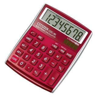 Kalkulators CITIZEN CDC-80RD, 8 zīmes, sarkans