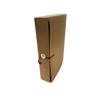 Архивная коробка для документов SMILTAINIS с завязками, 320х235х60мм, коричневая