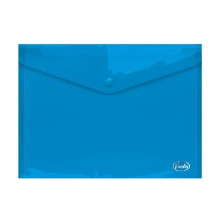 Папка-конверт с кнопкой FOROFIS, A4, синия