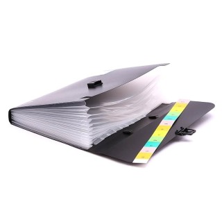 Папка - картотека с ручкой Forpus, A4, черная