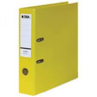 Папка-регистр DATEX CLASSIC, A4, 75мм, желтая