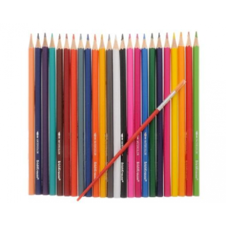 Krāsainie akvareļu zīmuļi ErichKrause, ar otiņu, 24 krāsas