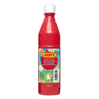 Guaša krāsa JOVI, pudelē, 500ml, sarkana