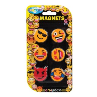 Magnēti magnētiskām tāfelēm Centrum EMOJIDEX, 2.8cm, oranži, 6 gab.
