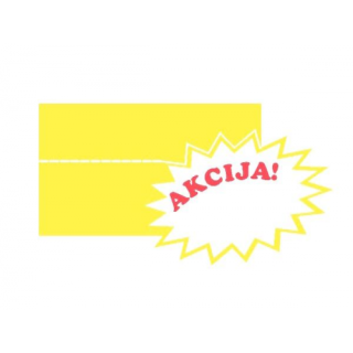 Ценники в форме звездочки "AKCIJA!", желтые, 20 шт.