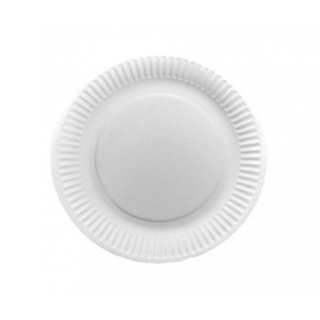 Бумажные тарелки Merkant, 18см диаметр, белые, 100 шт.