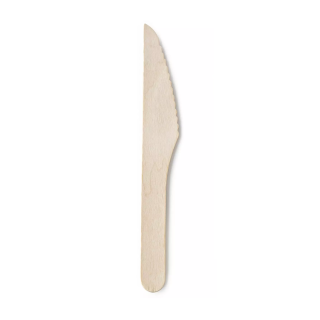 Ножи деревянные, 165мм, коричневые, 100 шт.
