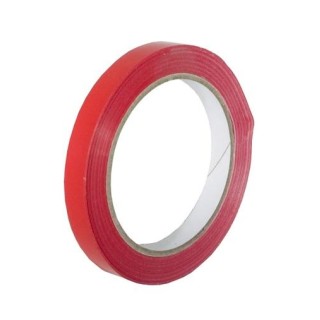 ПВХ клейкая лента для запечатывание мешочков апаратом, 9мм x 66м, cольвентная, красная