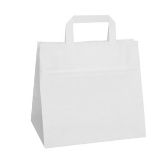 Papīra maisiņš ar rokturiem, 320x220x280mm, 80g/m2, 19.7 l, balts