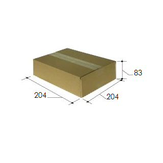 Картонная коробка, 204 х 204 х 83 мм, коричневая