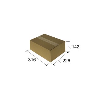 Картонная коробка, размер A4 маленькая, 316 х 226 х 142 мм, коричневая