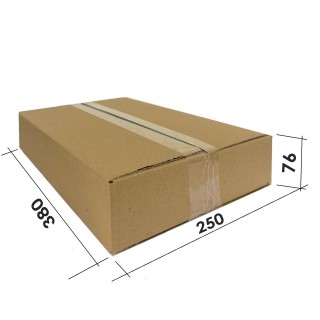 Картонная коробка для пакоматов, размер 1/2 S, 380 х 250 х 76 мм, коричневая