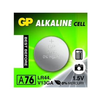 Baterijas GP LR44/AG13/A76, Alkaline, 1.5V, 1 gab.