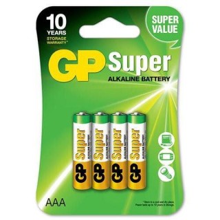Baterijas GP Super AAA / LR03, Alkaline, 1,5V, 4 gab.