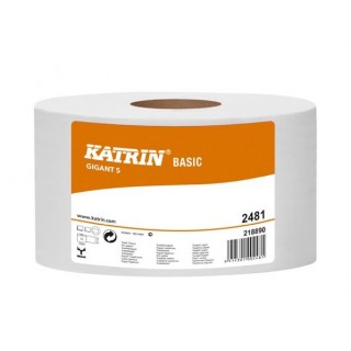 Туалетная бумага Katrin Basic, 8.8смx150м, 1 слой, серая, 1 рулон