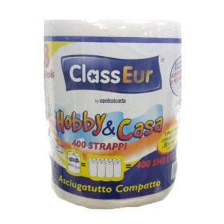 Бумажные полотенца ClassEur Hobby&Casa, 2 слоя, 400 листов, 1 рулон