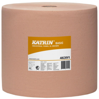 Индустриальная бумага Katrin Basic XL, 1 слой, 1000м, коричневая, 1 рулон