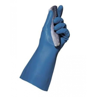 Резиновые перчатки MAPA SuperFood 177, синие, 7 размер, 1 пара