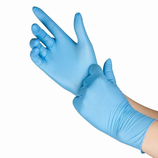 Нитриловые перчатки ECO-PLUS, L размер, синые, 100шт.