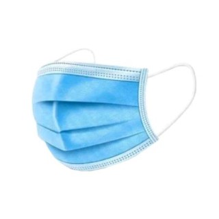 Защитная маска для лица, 17.5 см х 9.5 см, 3 слоя, светло-голубая