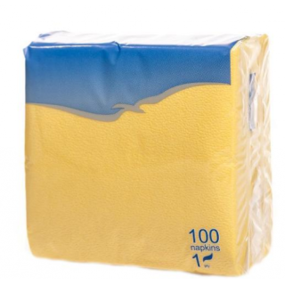 Papīra salvetes Lenek, 24x24cm, dzeltenas, 100 gab.