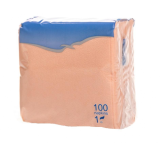 Papīra salvetes Lenek, 24x24cm, persiku krāsā, 100 gab.