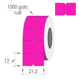 Маркировочные этикетки 21.5X12мм, 1000этик., розовые