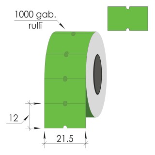 Маркировочные этикетки 21.5X12мм, 1000этик., зеленые