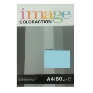 Цветная бумага Image Coloraction Bermuda, A4, 80г/м2, 50 листов, лазурная (Azure Blue)