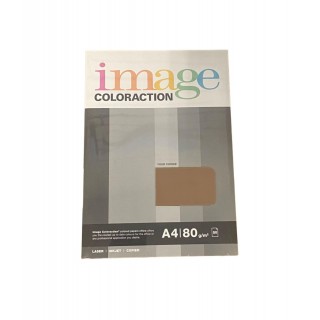 Цветная бумага Image Coloraction Brown, A4, 80г/м2, 50 листов, коричневая (Brown)