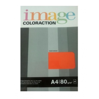 Цветная бумага Image Coloraction Amsterdam, A4, 80г/м2, 50 листов, интенсивно оранжевая (DeepOrange)