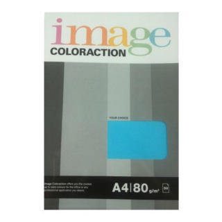 Цветная бумага Image Coloraction Lisbon, A4, 80г/м2, 50 листов, бирюзовая (Deep Turquoise)