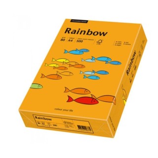 Цветная бумага Rainbow Nr.24, A4, 80г/м2, 500 листов, оранжевая (Orange)