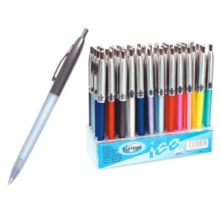 Шариковая ручка Centrum ICE, 0.7мм, автоматическая, ассорти корпус, синяя
