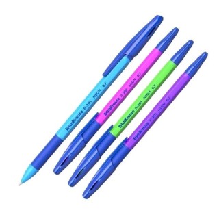 Шариковая ручка ErichKrause R-301 NEON Stick&Grip, 0.7мм, синяя