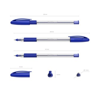 Шариковая ручка ErichKrause U-109 Classic Stick&Grip, 1мм, синяя