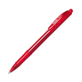 Lodīšu pildspalva PENTEL BK417, 0.7mm, pusautomātiska, sarkana