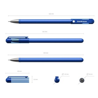 Gēla pildspalva ErichKrause G-SOFT, 0.38mm, zila