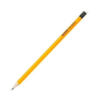 Parastais zīmulis ar dzēšgumiju Centrum, HB, koka, dzeltens