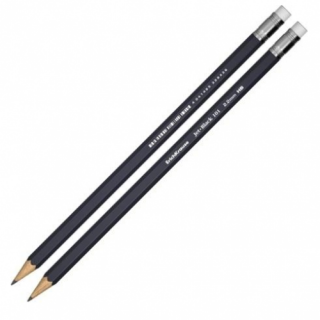 Простой карандаш с ластиком ErichKrause JET BLACK 101, HB
