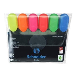 Teksta marķieru komplekts Schneider Job, 6 krāsas, 1-5mm