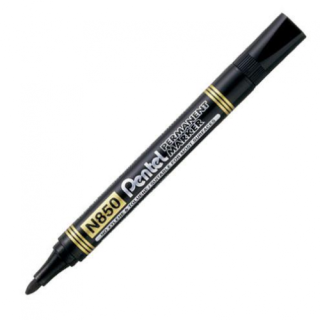 Перманентный маркер Pentel N850, 4.2мм, конический наконечник, черный