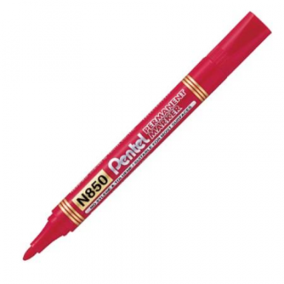 Перманентный маркер Pentel N850, 4.2мм, конический наконечник, красный