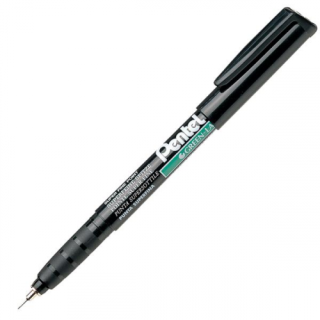 Перманентный маркер Pentel NMF-50, 0.6мм, конический наконечник, черный